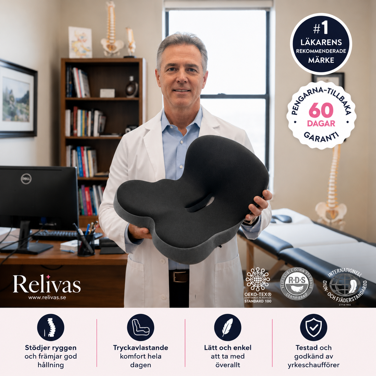 Relivas™ - Ergonomisk Sittkudde